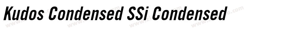 Kudos Condensed SSi Condensed Italic字体转换